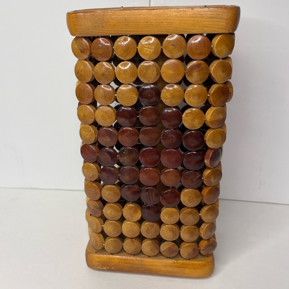 Authentic Handmade Wooden Chinese Beaded Pillow / Decor